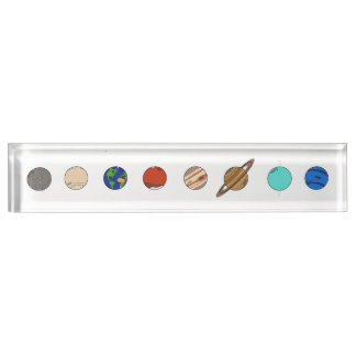 The Solar System Desk Name Plate