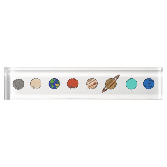 The Solar System Desk Name Plate (Front)