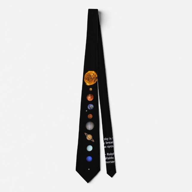 THE SOLAR SYSTEM - major and minor planets Neck Tie (Front)