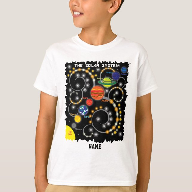 The Solar System, Planets, Space Personalized T-Shirt (Front)