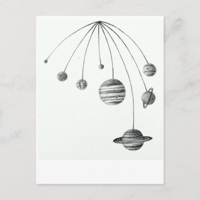 The Solar System Print Postcard (Front)