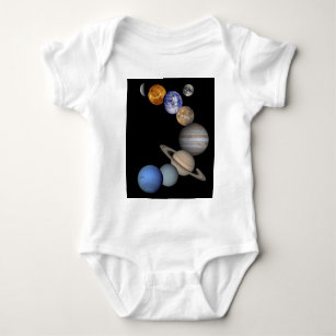The solar system range our planets baby bodysuit
