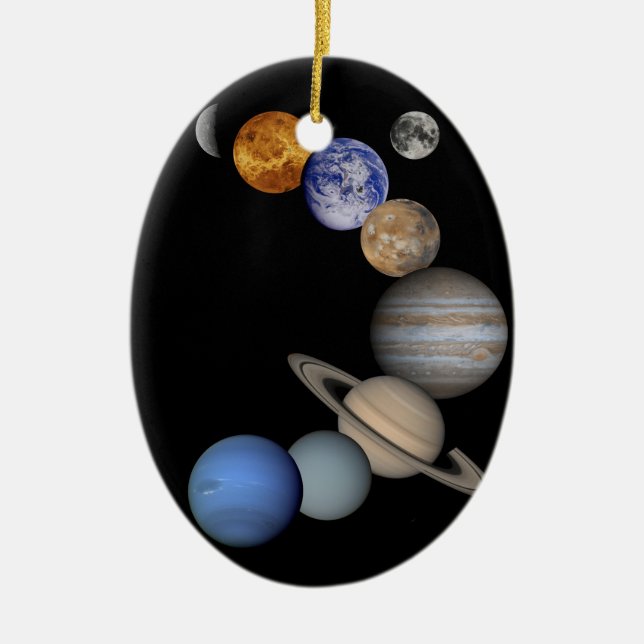 The solar system range our planets ceramic ornament (Front)