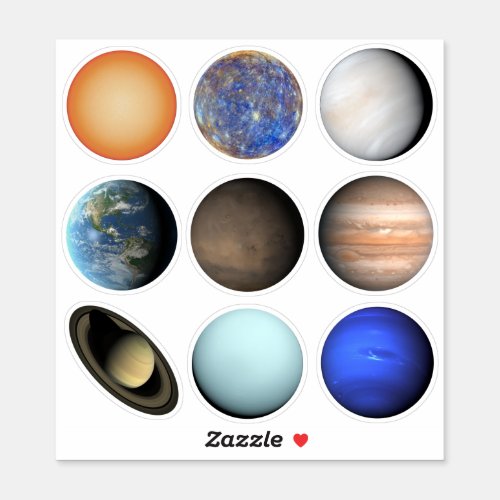 The Solar System Sticker Sheet