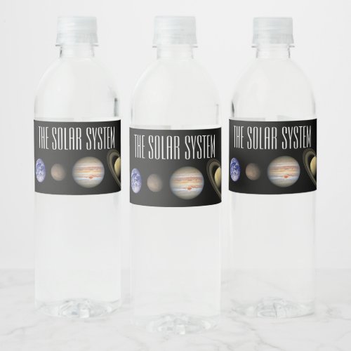 The Solar System Water Bottle Label