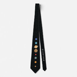 The Solar System's Major Planets Neck Tie