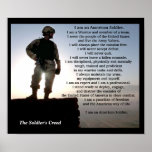 The Soldiers Creed Military Warrior Ethos Poster at Zazzle