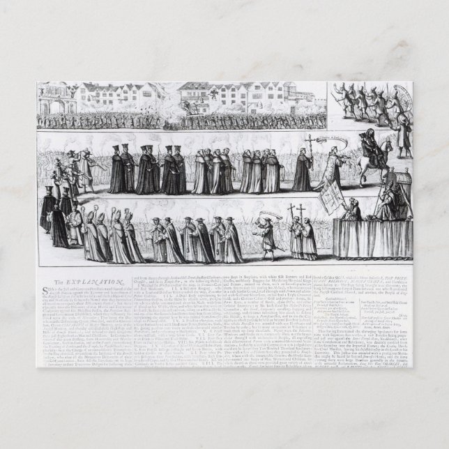 The Solemn Mock Procession Postcard (Front)