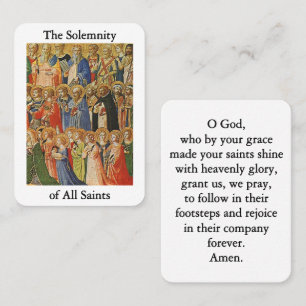 The Solemnity of All Saints Prayer Card
