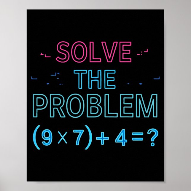 The Solve Problem Math 67 Meme Poster (Front)