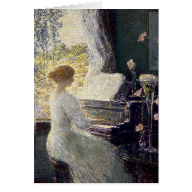 The Sonata by Frederick Childe Hassam Cards (Front)