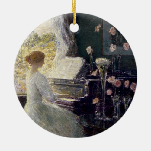 The Sonata by Frederick Childe Hassam Ceramic Ornament