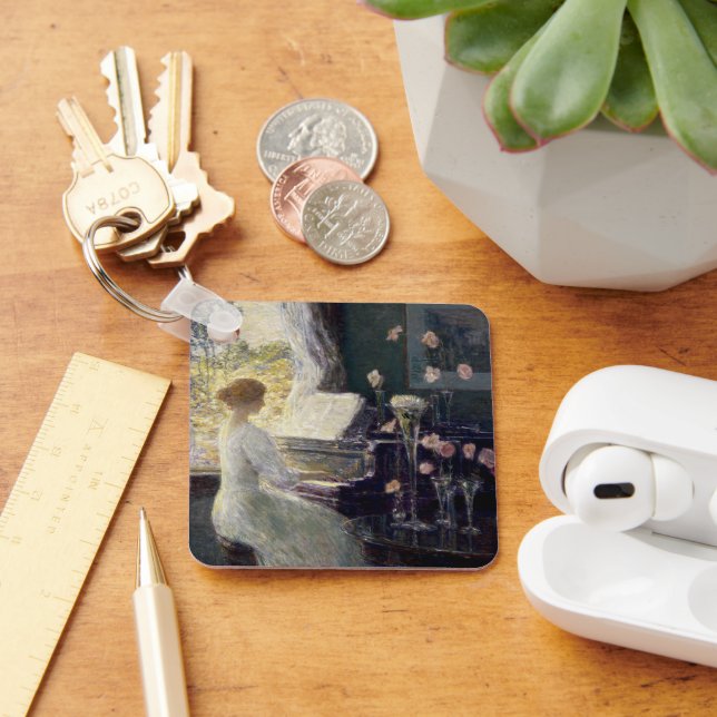 The Sonata by Frederick Childe Hassam Keychain (Desk)