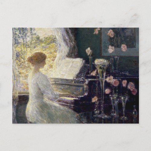 The Sonata by Frederick Childe Hassam Postcard