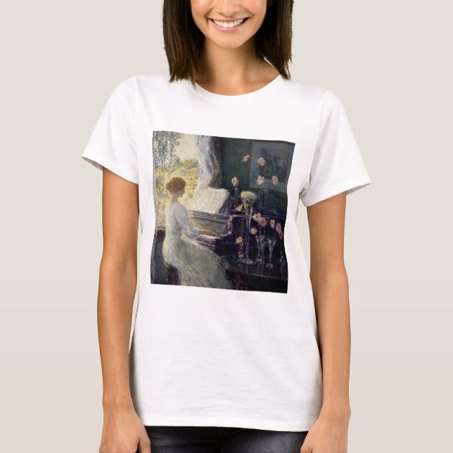 The Sonata by Frederick Childe Hassam T-Shirt (Front)