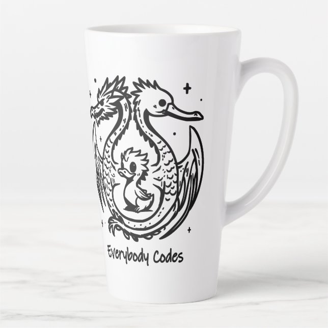 The Song of Ducks and Dragons Latte Mug (Right)