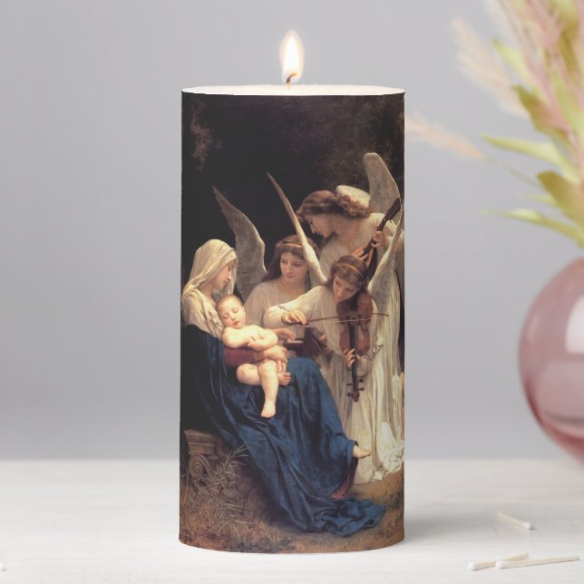 The song of the angels, Bouguereau Pillar Candle (In Situ)