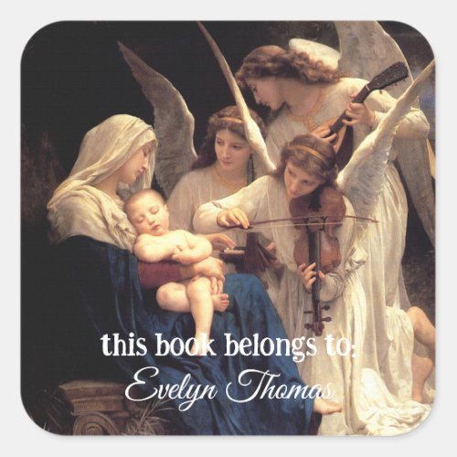 The song of the angels Bouguereau Square Sticker
