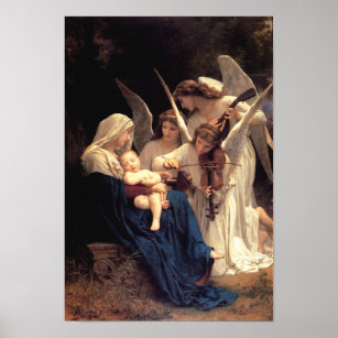 The song of the angels by William Bouguereau Poster