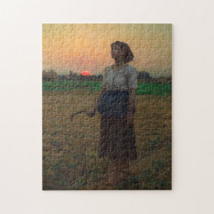 The Song of the Lark, 1884 by Jules Adolphe Breton Jigsaw Puzzle