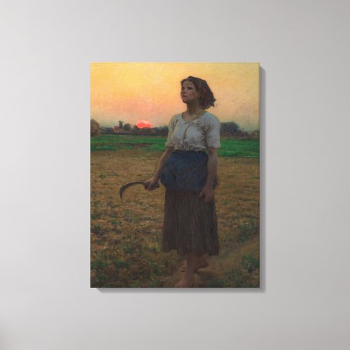 The Song of the Lark by Jules Adolphe Breton Canvas Print