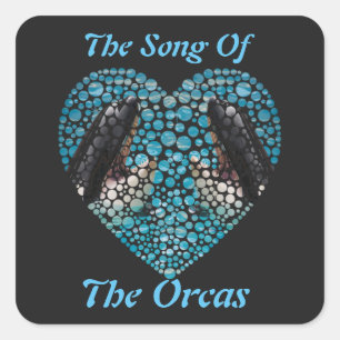 The Song Of The Orcas, Square Sticker