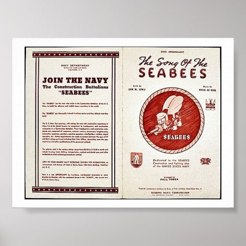 The Song Of The Seabees Poster