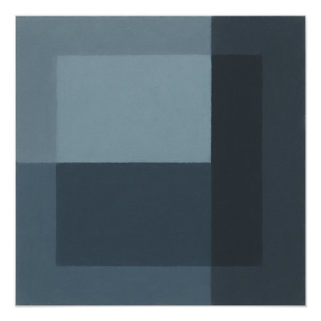 The Song the Mirror Rejected Geometric Blue Gray Poster (Front)