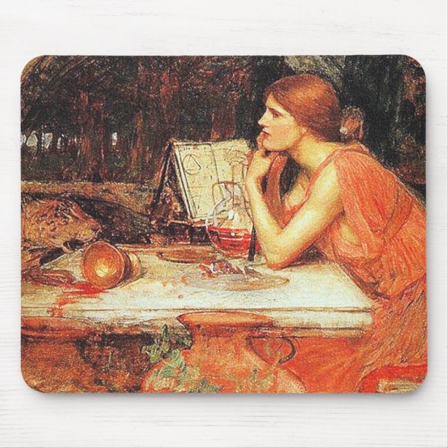 "The Sorceress" by John Waterhouse Mouse Pad (Front)