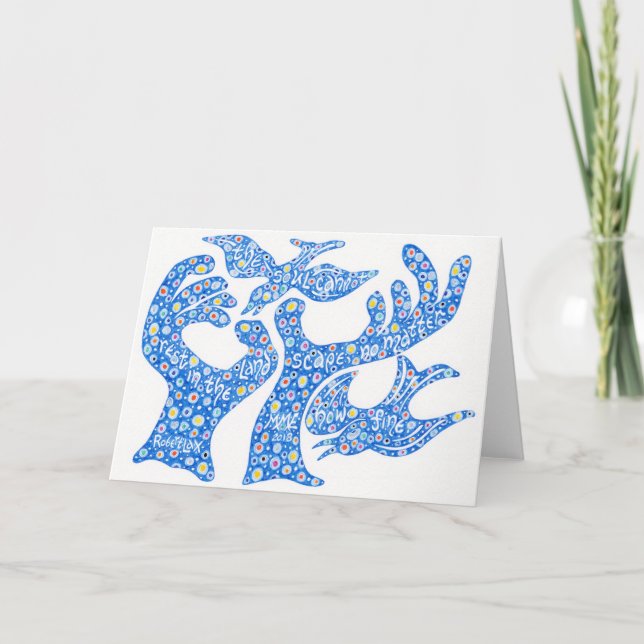 The soul cannot rest notecard (Front)