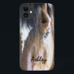 ©The Soul | Equine Horse Personalized iPhone 11 Case<br><div class="desc">See the soul through the eye. Closeup photography of an equine horse head. Personalized gift for riders,  cowboys,  cowgirls,  rangers,  equestrians,  and horse-lovers. Photography©riverme*2012/04/23-present.</div>