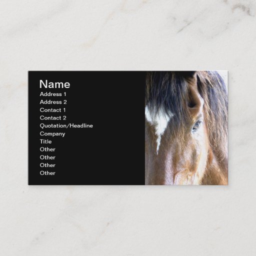 Customizable The Soul l Equine/Horse Related-Business Business Cards