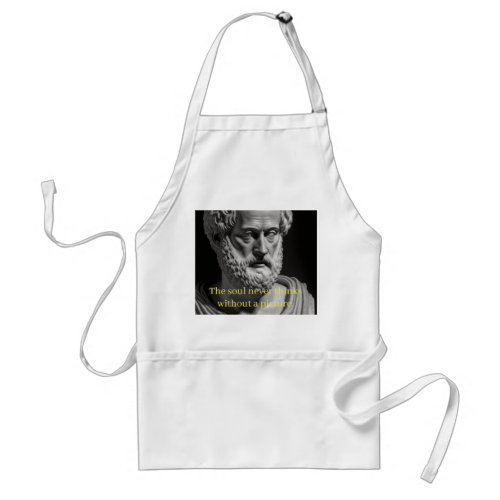 The soul never thinks without a picture adult apron