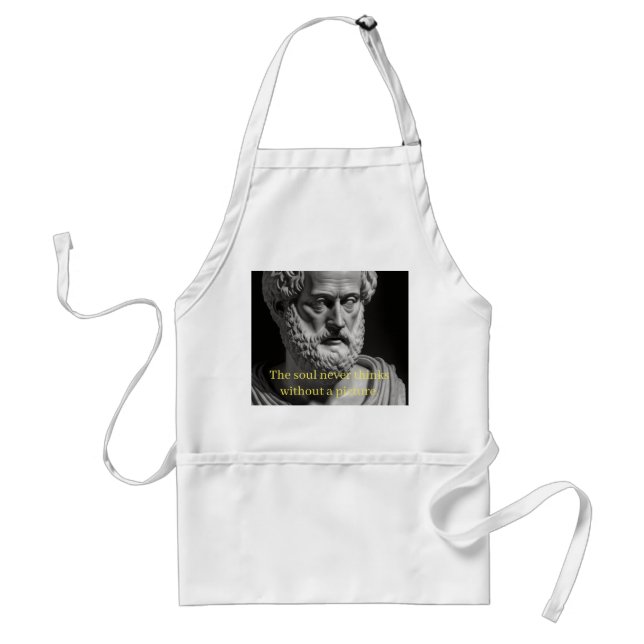 The Soul never thinks without a Picture Adult Apron (Front)