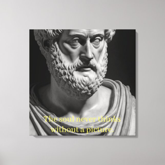 The soul never thinks without a picture canvas print (Front)