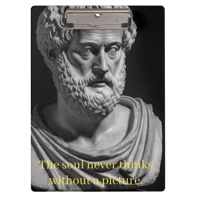 The soul never thinks without a picture clipboard (Front)