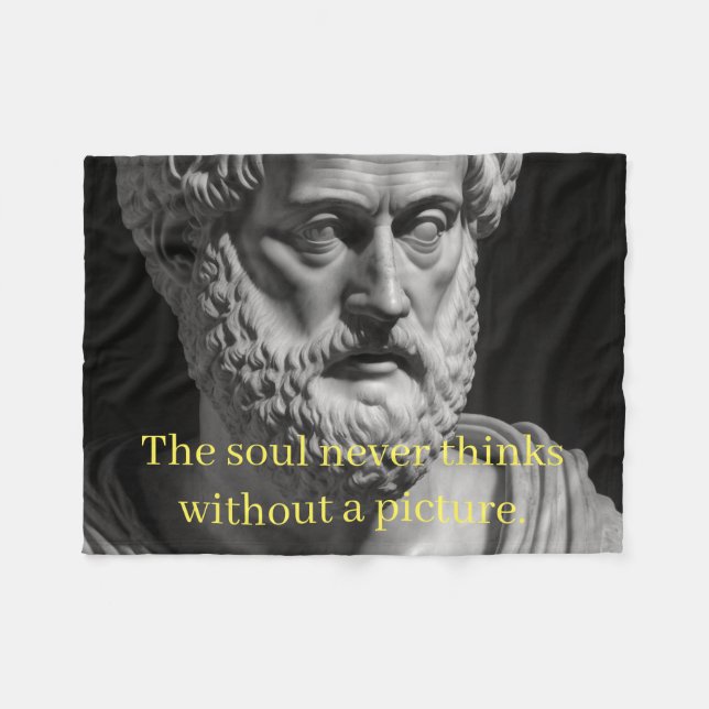 The Soul never thinks without a Picture Fleece Blanket (Front (Horizontal))