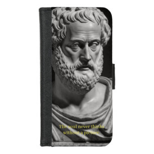 The soul never thinks without a picture iPhone 8/7 wallet case