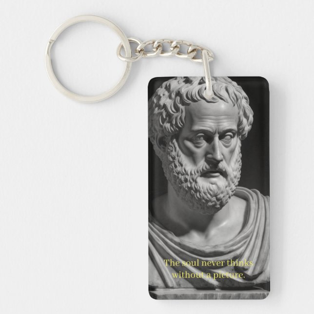 The soul never thinks without a picture keychain (Front)