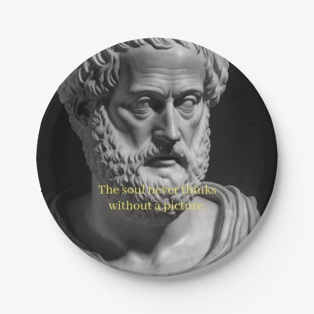 The soul never thinks without a picture paper plates (Front)