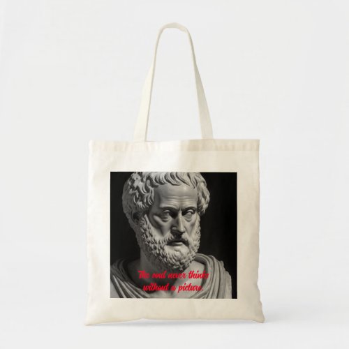 The soul never thinks without a picture tote bag