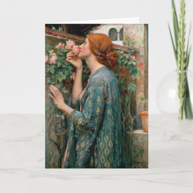 The Soul of the Rose - John William Waterhouse Card (Front)