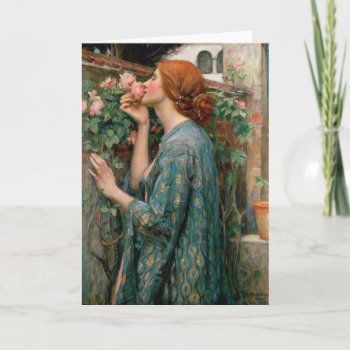 The Soul Of The Rose - John William Waterhouse Card by VintageArtPosters at Zazzle