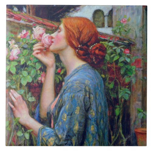 The Soul of the Rose John William Waterhouse Ceramic Tile