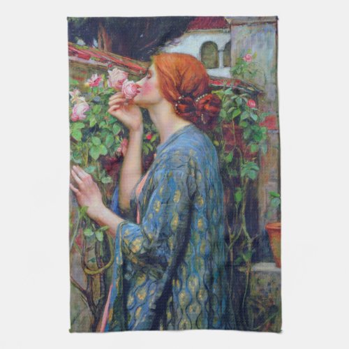 The Soul of the Rose John William Waterhouse Kitchen Towel