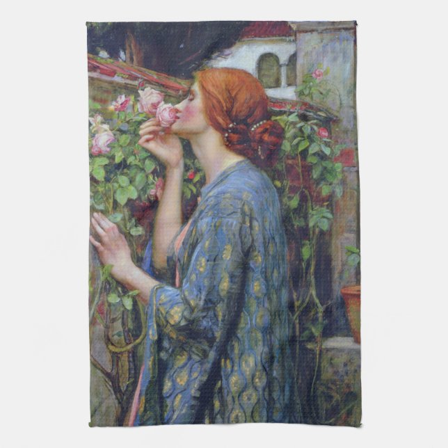 The Soul of the Rose, John William Waterhouse Kitchen Towel (Vertical)