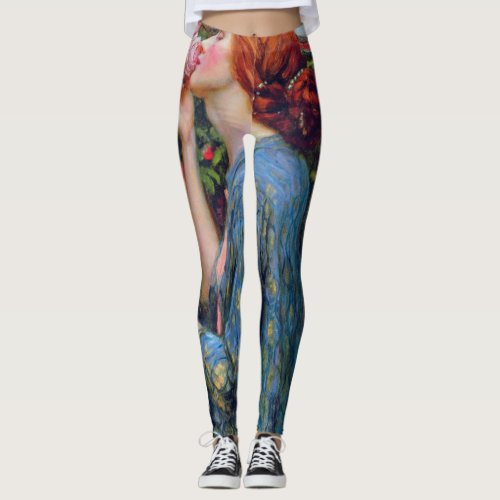 The Soul of the Rose John William Waterhouse Leggings