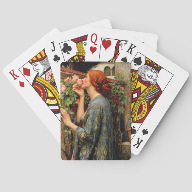 The Soul of the Rose - John William Waterhouse Poker Cards (Back)