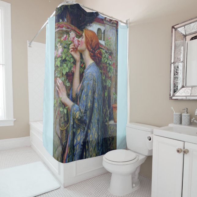 The Soul of the Rose, John William Waterhouse Shower Curtain (In Situ)