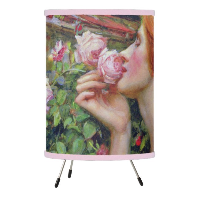 The Soul of the Rose, John William Waterhouse Tripod Lamp (Left)